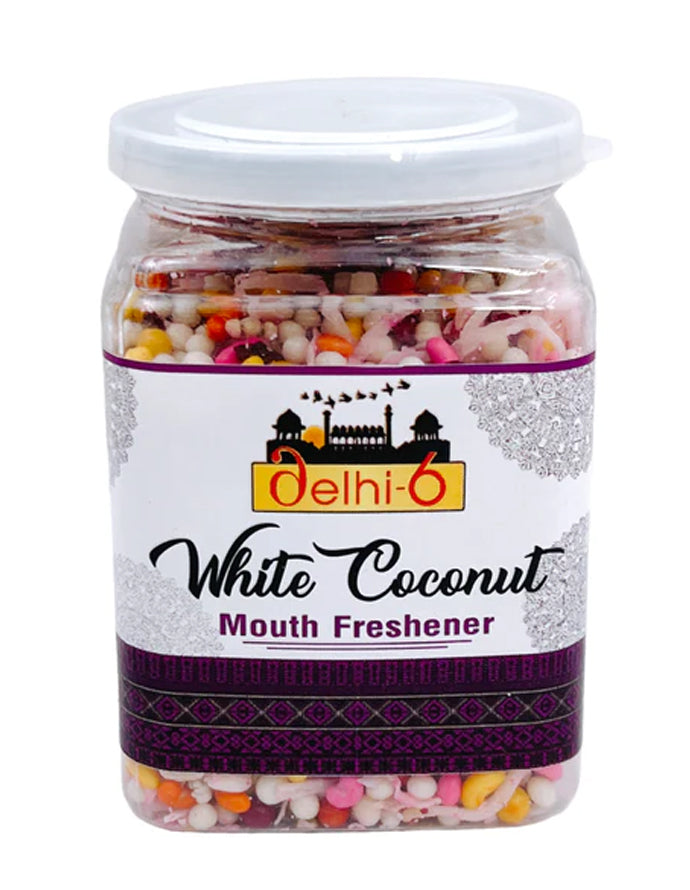 Delhi 6 White Coconut Fennel Seed/ Nariyal flavoured Mouth Freshener 150G Tower Pack