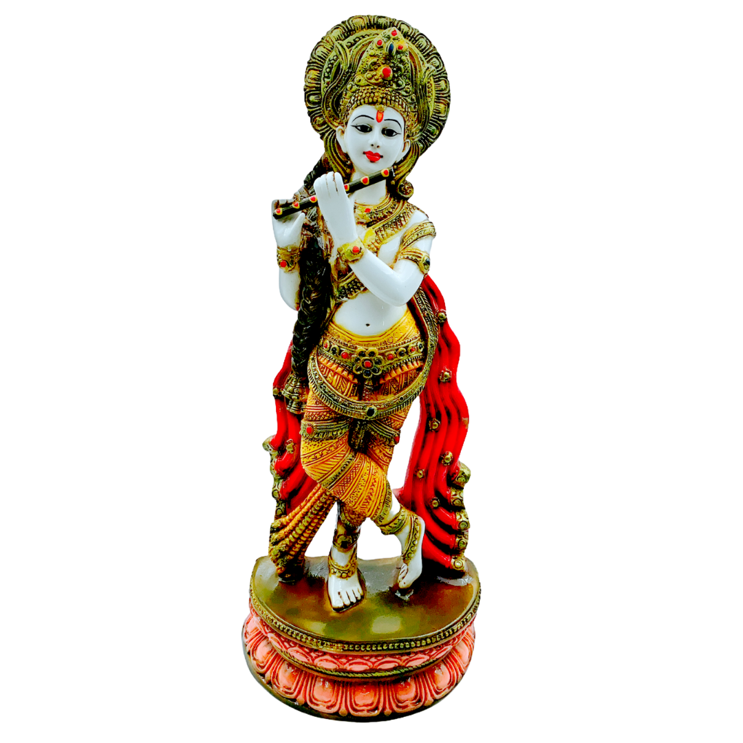 Designer Krishna (7.5" X 4" X 19")-Indian Statue/ Idol/ Murti