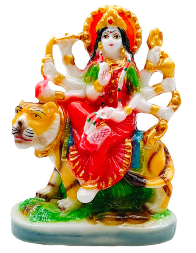 Durga Maa Gold Idol/ Statue/ Murti Size-4''-(9351235030807)