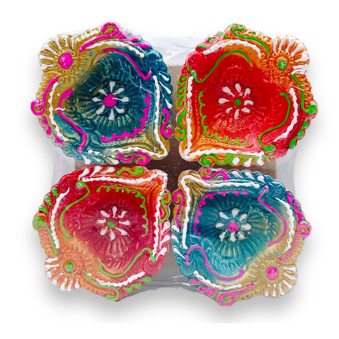 Fancy Diya Without Wax 4Pc- 9351235022611