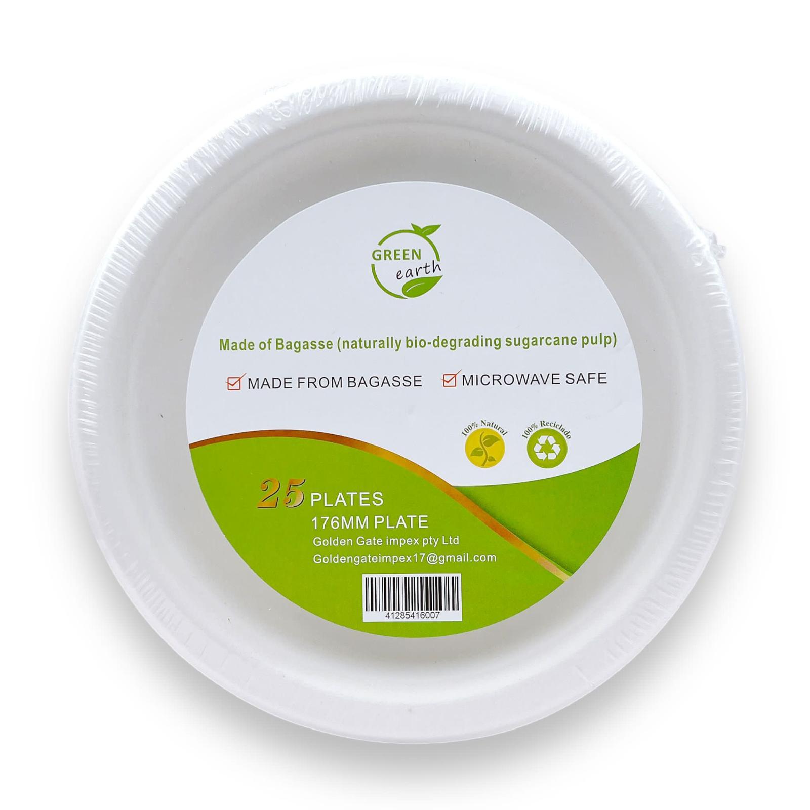 Green Earth 7" Round 176MM Plate 25Pc