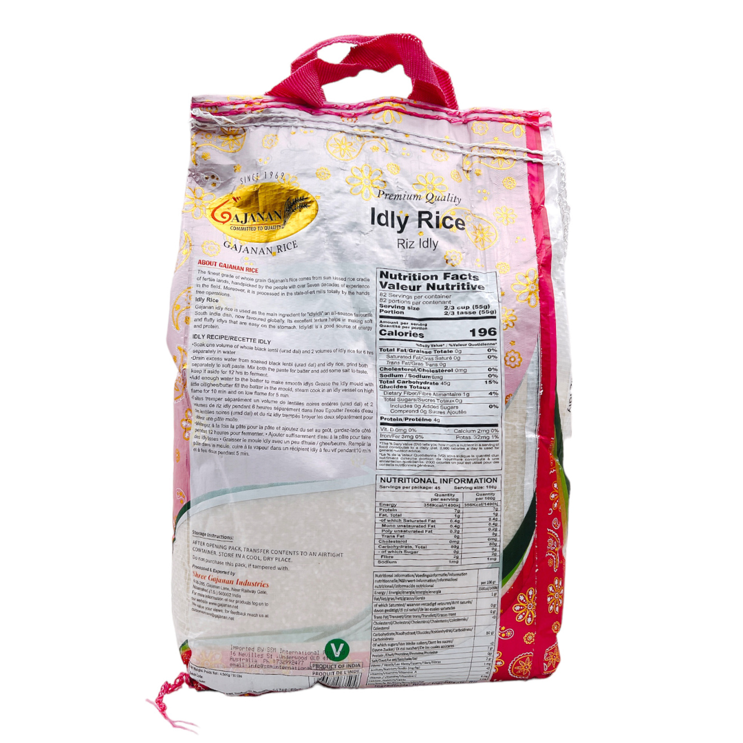 Gajanan Idli Rice 4.54Kg – India At Home