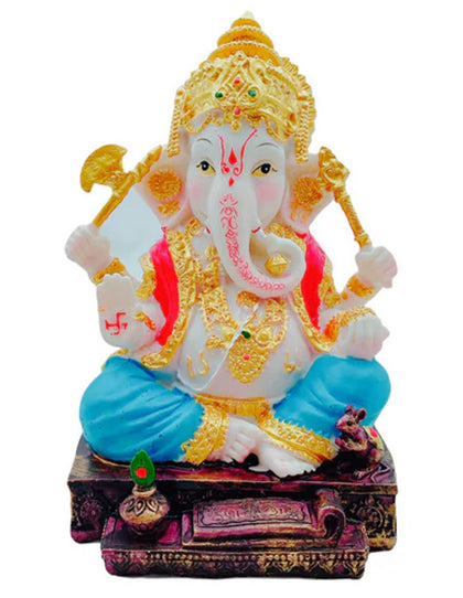 Ganesh Idol/ Statue/ Murti 22189-2 Size:10X8.5X16.5Cm (7