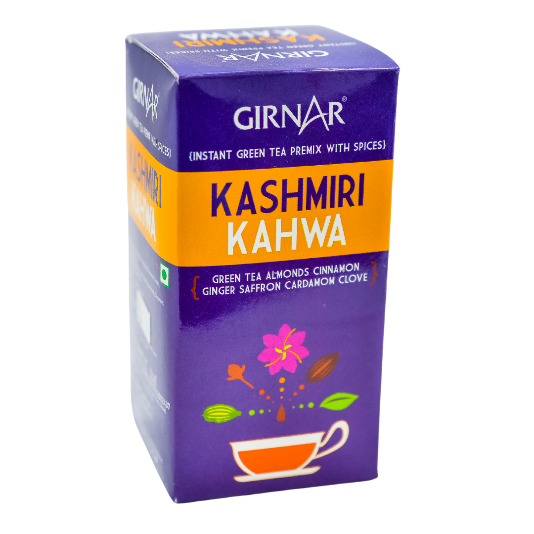 Girnar Kashmiri Kahwa | Kawa | Instant Tea Premix | 10 Single Serve Sachets 100g