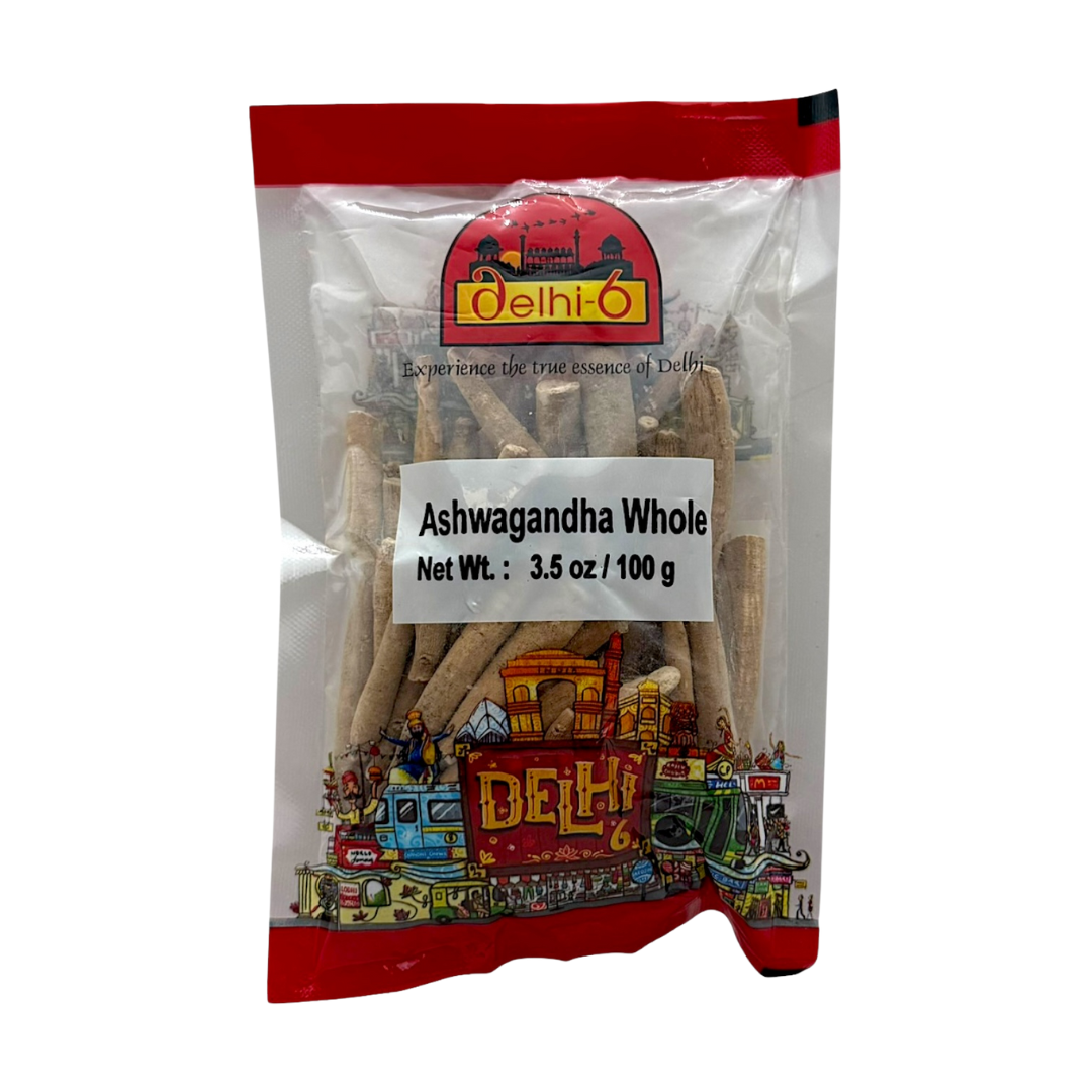 Delhi 6 Ashwagandha Whole | Herb For Stress Relief, Vitality & Immunity 100gm | HEA165 | 9351235046679