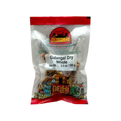 Delhi 6 Galangal Dry Whole/ Thai Ginger Dry/  Herb 100gm