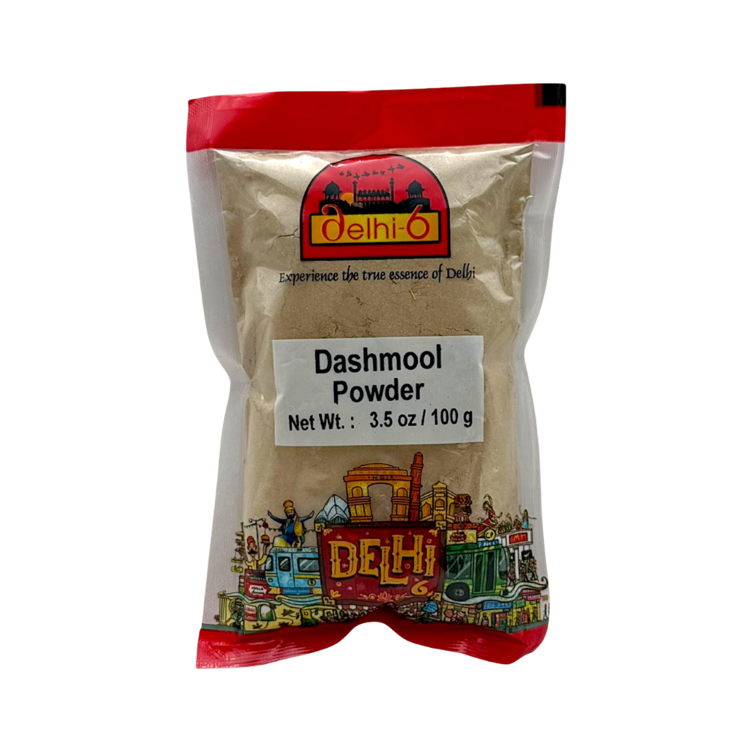 Delhi 6 Dashmool Powder/ Ayurvedic Herb for Managing Headaches, Sinusitis and Infections of the Throat, Nose and Ear 100g