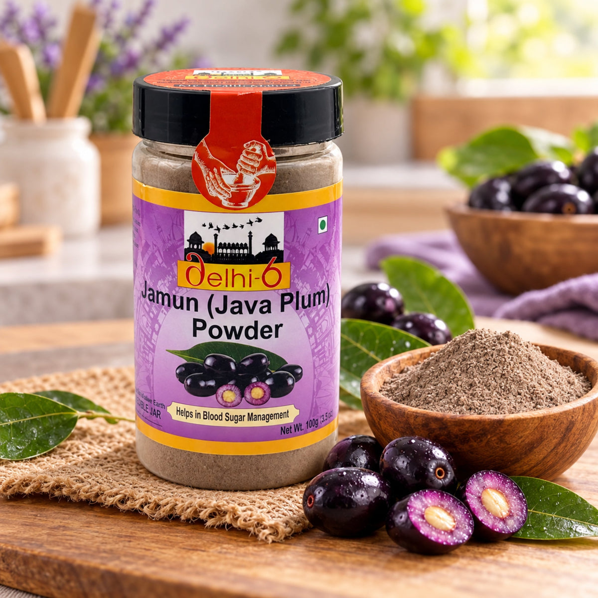 Delhi 6  Jamun Powder | Jawa Plum | Ayurvedic Herb 100g