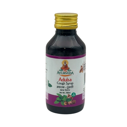 My Ayurveda Adulsa Cough Syrup 100ml with Ginger & Tulsi | 100% Natural Herbal Product