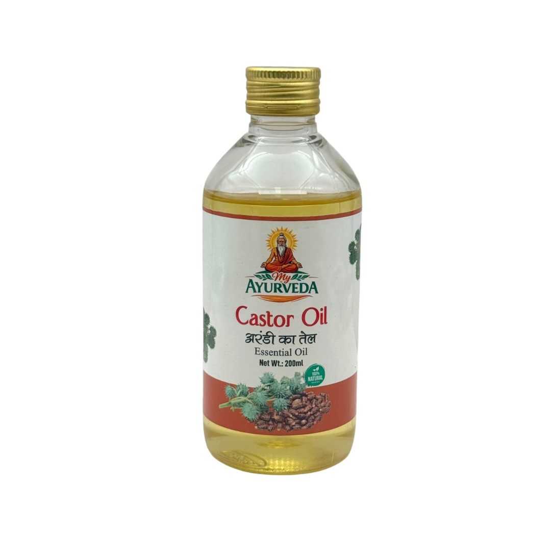 My Ayurveda Castor Oil 200ml | Arandi Ka Tel | Essential Oil | 100% Natural Herbal Product