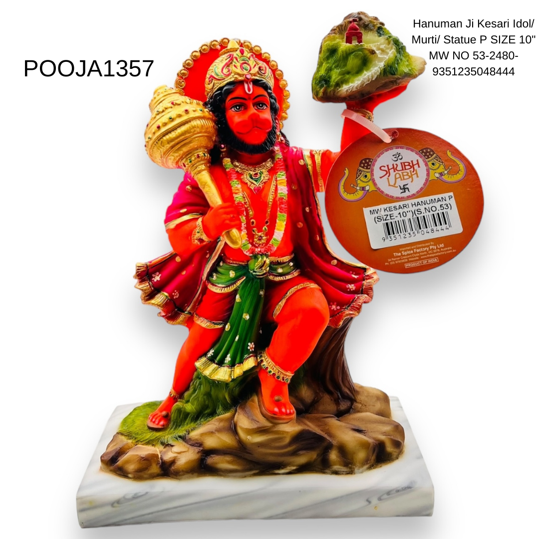 Hanuman Ji Kesari Idol/ Murti/ Statue P SIZE 10
