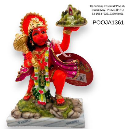 Hanumanji Kesari Idol/ Murti/ Statue MW- P SIZE 8