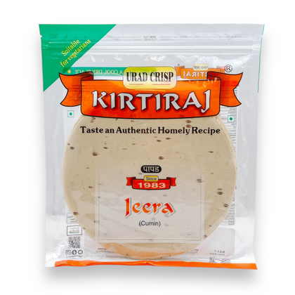 Kirtiraj Jeera Papad/ Cumin Papadam Udad Crisp 200gm