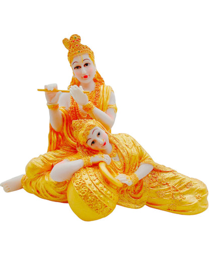 Krishna Radha Idol/ Statue/ Murti F243 Size: 23X12X17.5Cm (8