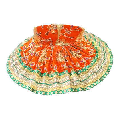 Shree Krishna Paushak/ God Dress for Krishna Idol size-11" (No 5)-9351235042558