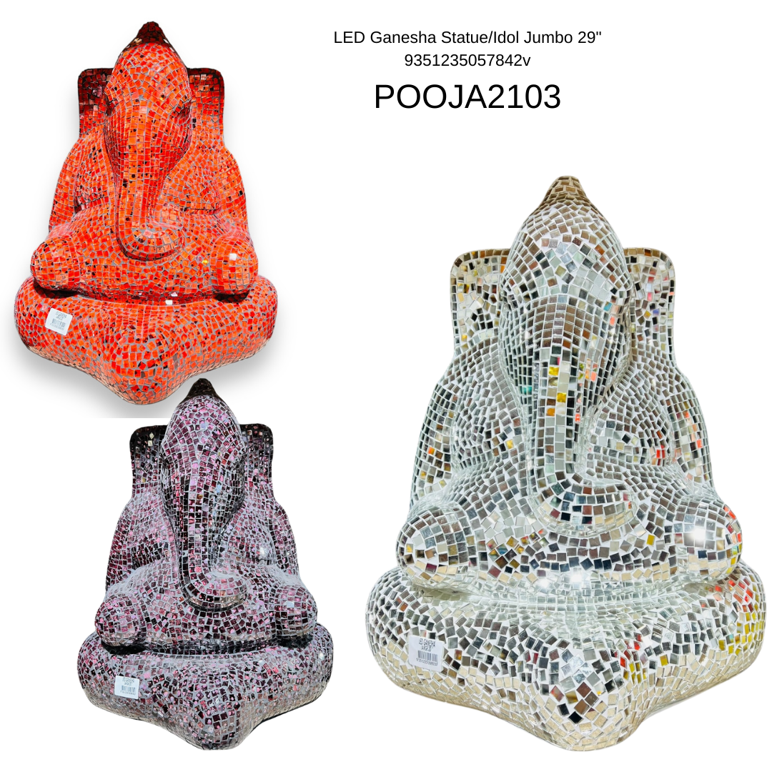LED Ganesha Statue/Idol Jumbo 29"