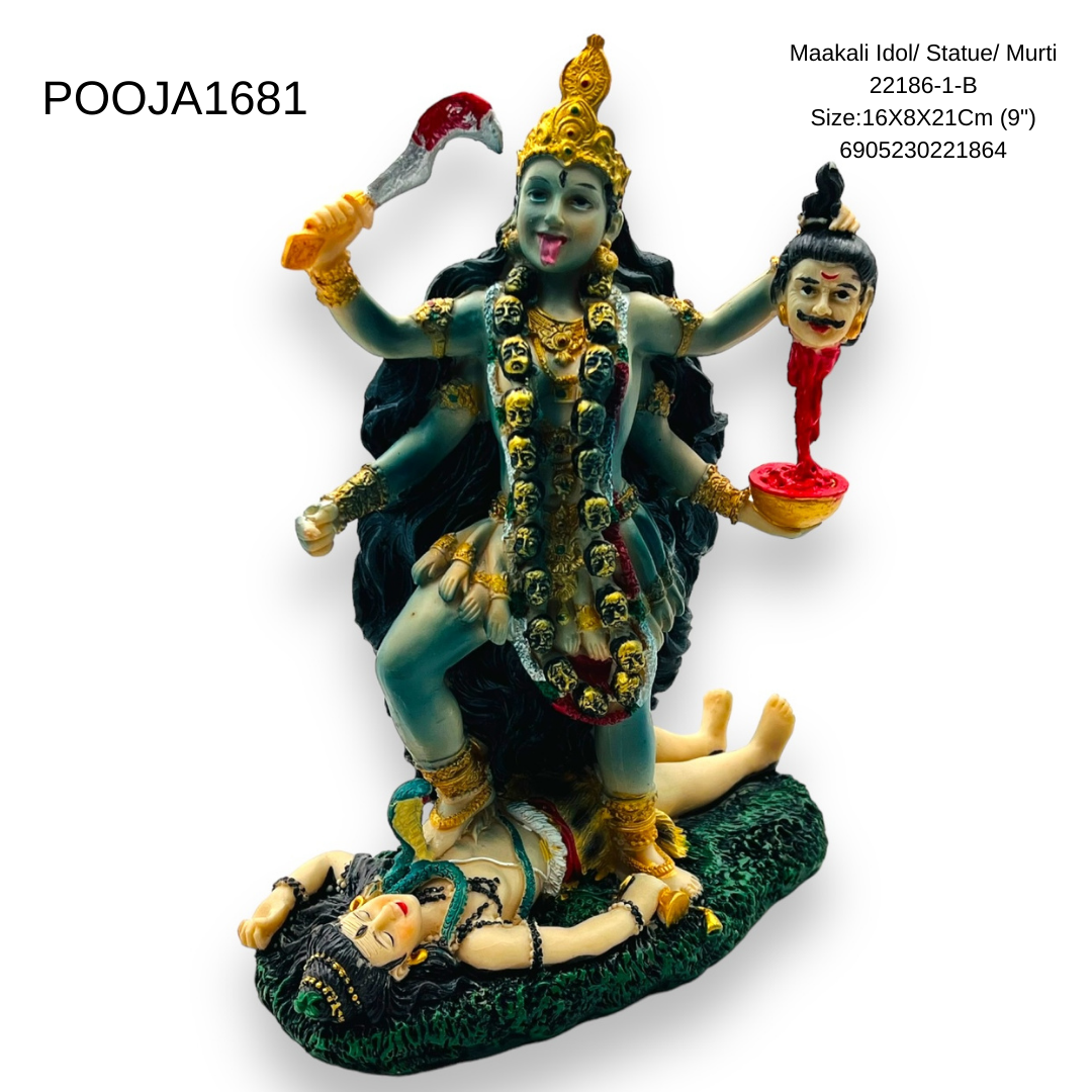 Maakali Idol/ Statue/ Murti 22186-1-B Size:16X8X21Cm (9