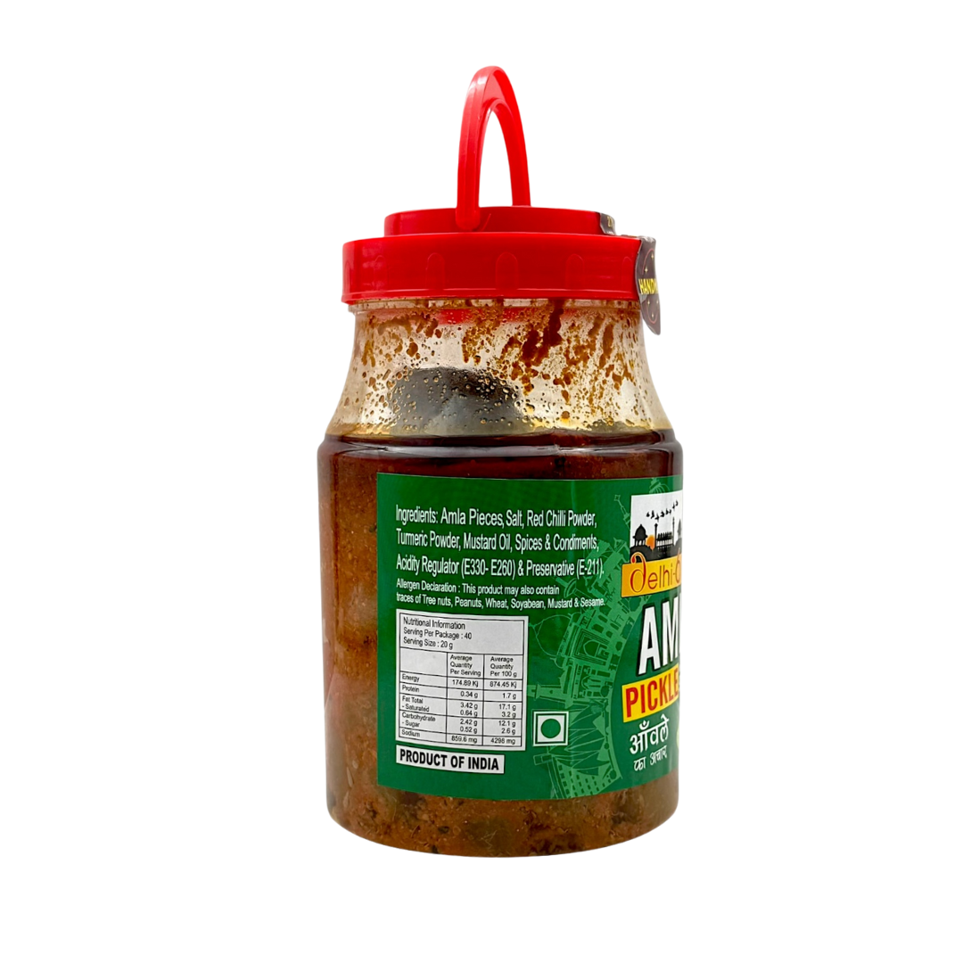 Delhi 6 Amla Pickle (Indian Gooseberry) | 20% Less Salt | Handmade | Traditionally Homemade | Swad Ki Potli 800g- 9351235052755