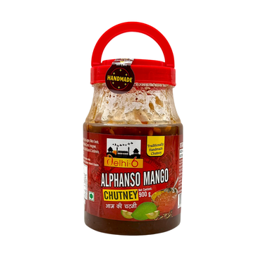 Delhi 6 Alphanso Mango Chutney | Aam Ki Chutney | 20% Less Salt & Handmade | Traditionally Homemade Chutney | Swad Ki Potli 900g - 9351235052809