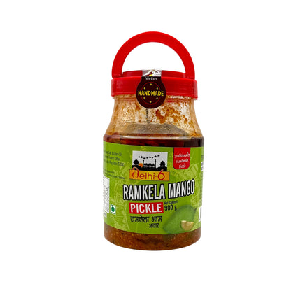 Delhi 6 Ramkela Raw Mango Pickle | Ramkela Aam Ka Achar | 20% Less Salt and Handmade | Traditionally Homemade Pickle | Swad Ki Potli 900g- 9351235052816