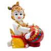Krishna Makhan Chor Idol/ Statue/ Murti Size-(4.75'' x 2.75'' x 6.5'')- Style 43- 9351235030944