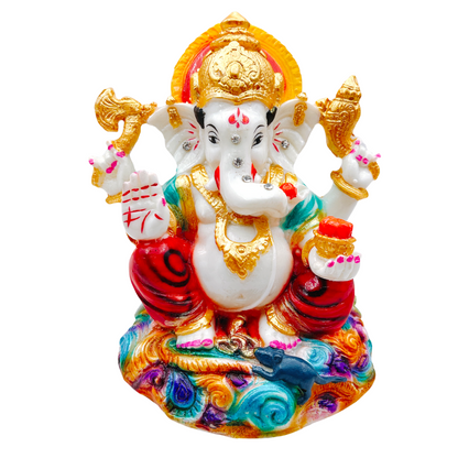 Ganesh ji Idol/ Statue/ Murti 3582-E Size-(6")- Style 25