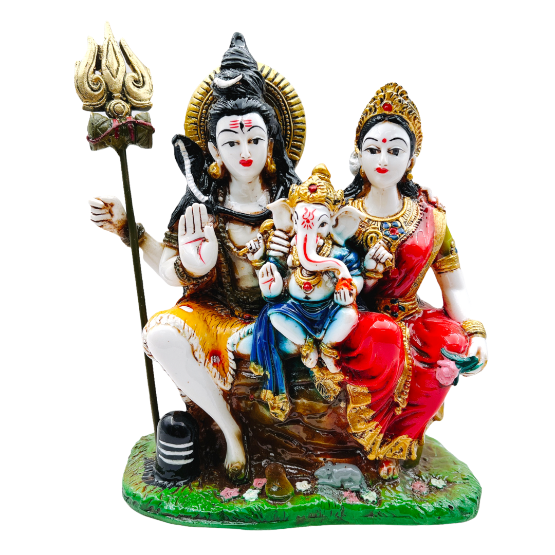 Shiv Parivar Medium (Style-02) (Size:6.5" X 4.5'' X 8.5")-Statue/ Idol/ Murti
