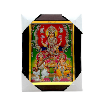 Photo Frame 5" X 7" Laxmi Ganesh Saraswati - 9351235020143