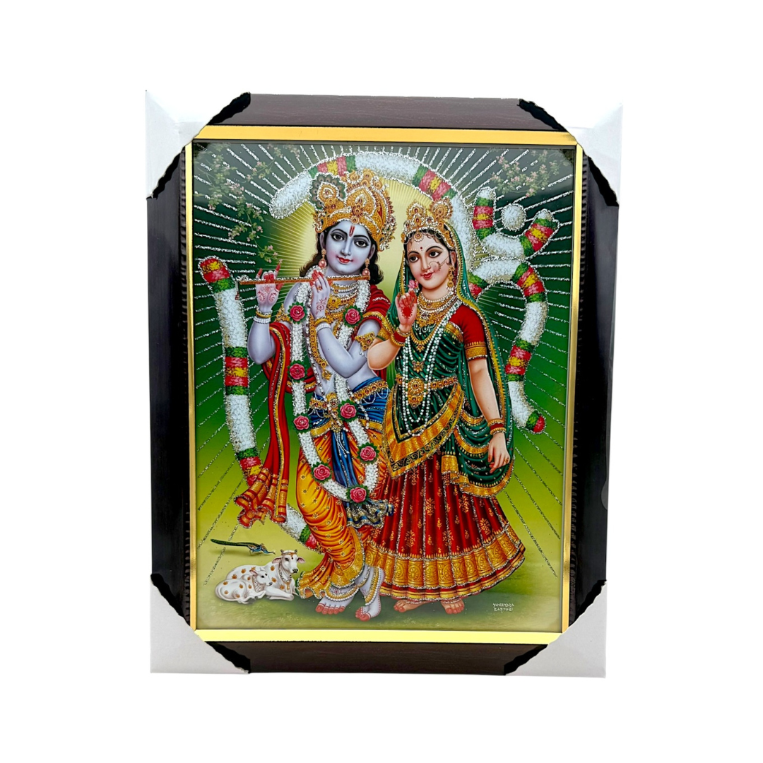 Photo Frame 10" x 13.5" Radha Krishna Ji - 9351235020150