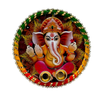 Fancy Ganesh Pooja Thali / Puja Plate- Size 6''- Style A | 9351235058474