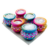 Fancy Clay Diya S Wax Matki (Set of 6)