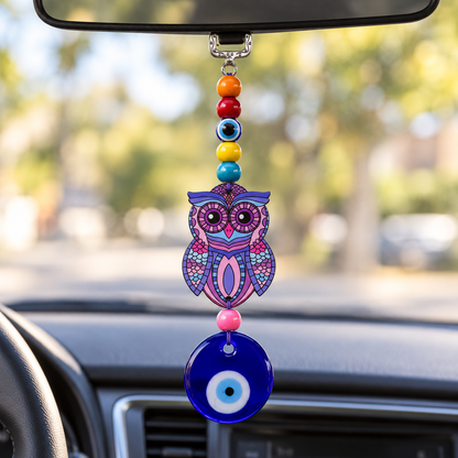 Evil Eye Hanging Charm Blue | Owl Face | Nazar Protection Hanging | Model No. 001 | 9351235062259