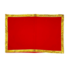 Pooja Aasan/ Assan Velvet Cloth Red with Gold Lace/ Size: 6'' x 9'' for Chowki- 9351235051482