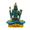Lord Shiva – Blue & Gold Meditation Pose Idol/ Murti/ Statue- Size: 16*9*21CM (6.3in x 3.54in x 8.27in)- Model No: GOD 2645-2- 9351235055770