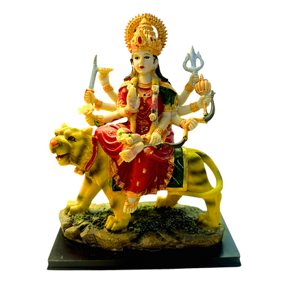 Maa Durga on Lion Idol/ Murti/ Statue- Size: 20*9*25CM (7.87in x 3.54in x 9.84in)- Model No: GOD 33183-1-1-  9351235054957