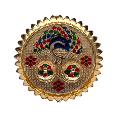Fancy Pooja Thali / Puja Plate- Size 5.5'' Model No: 12- 9351235058795