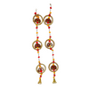 Traditional Chakra Design Hanging with Bells & Toran with Multicolour Pom Pom Garland/ Door Hanging Wandhanwaar/ Latkan for Decoration (Set of 2)  (Style No 8)- 9351235058603