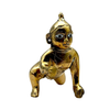 Laddu Gopal Brass Large Size Idol | Design No 3 | Premium Finish | Size- 4'' x 3.5''- 9351235054896