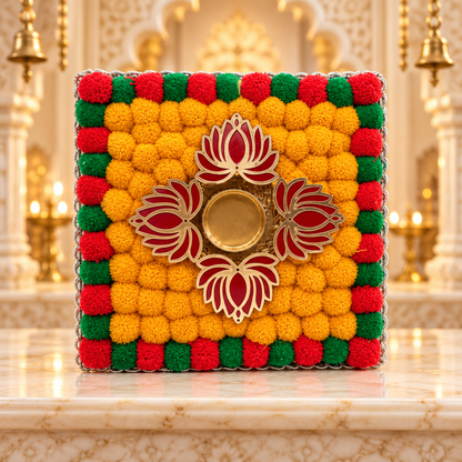 Decorative Rangoli Floor Mat | Traditional Indian Rangoli Design | Reusable Diwali, Pooja & Home Floor Decoration | Code: SS3 | 9351235063171