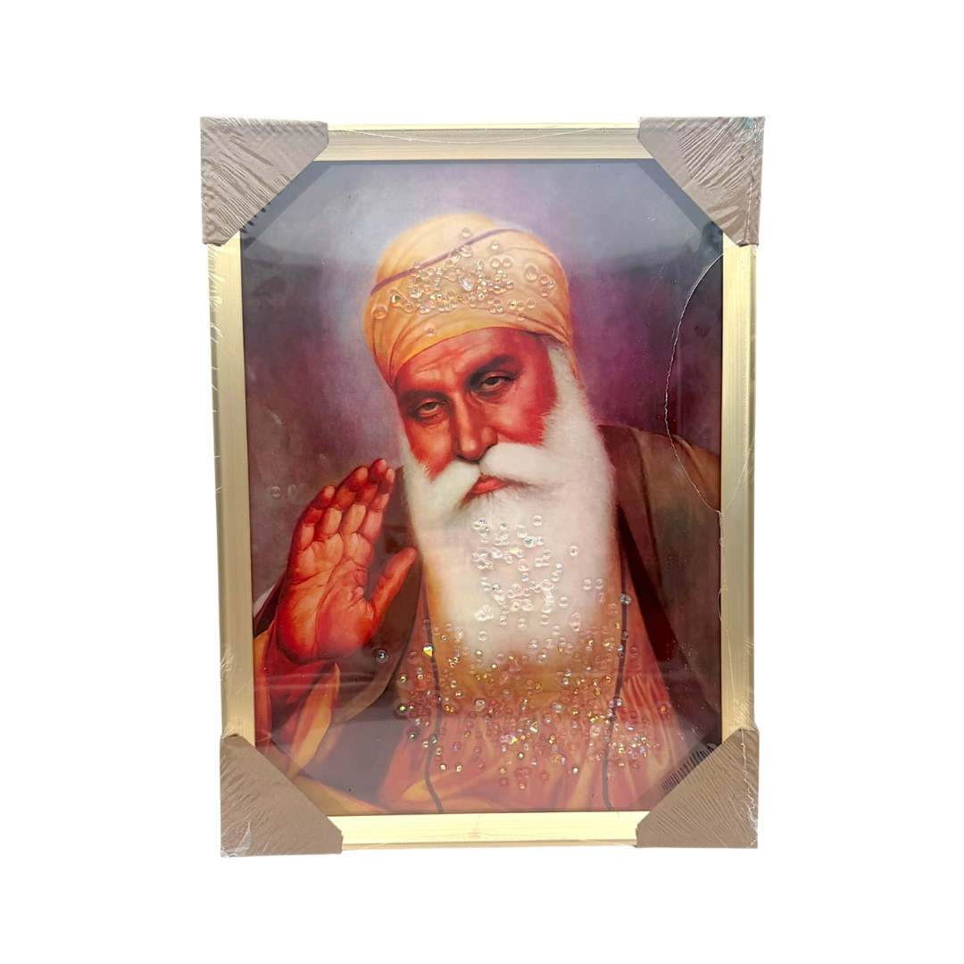 Guru Nanak Dev Ji Photo Frame | 30*40 (11.81in x 15.75in) | Decorative Picture - 9351235056265
