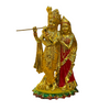 Radha Krishna Pair  Idol/ Statue/Murti – Large Gold Finish with Red Detailing | 20*15*35CM (7.87in x 5.91in x 13.78in) | GOD 2595LGC  - 9351235055831