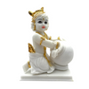 Bal Krishna – Makhan Chor Pose, Marble Look Idol/ Statue/Murti  | 13*8*18CM(5.12in x 3.15in x 7.09in) | GOD 2021-85A - 9351235055718