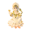 Lotus Base Ganesha – White Marble Look with Gold Idol/ Statue/Murti | 18*5*15CM(7.09in x 1.97in x 5.91in) | GOD 2018-36A - 9351235055695