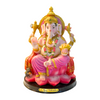 Lord Ganesha – Pink Lotus Edition Idol/ Statue/ Murti | 14*14*20CM (5.51in x 5.51in x 7.87in) | GOD 135-2 - 935123505511