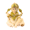 Royal Ganpati – Marble Look with Gold Jewellery Idol/ Statue/Murti| 13*9*15CM(5.12in x 3.54in x 5.91in) | GOD 2017-20A - 9351235055671