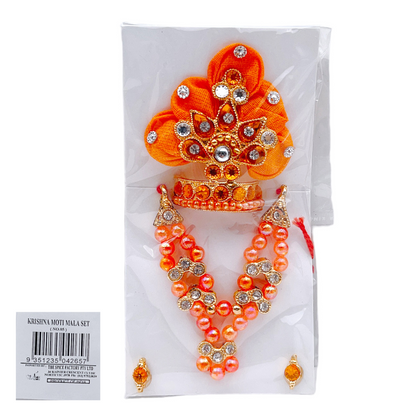 Shree Krishna Moti Mala Set/ Beads Mukut (No 5)