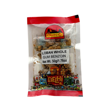 Delhi 6 Loban Whole | Gum Benzoin | Natural Resin for Purification & Fragrance 50g | 9351235052236