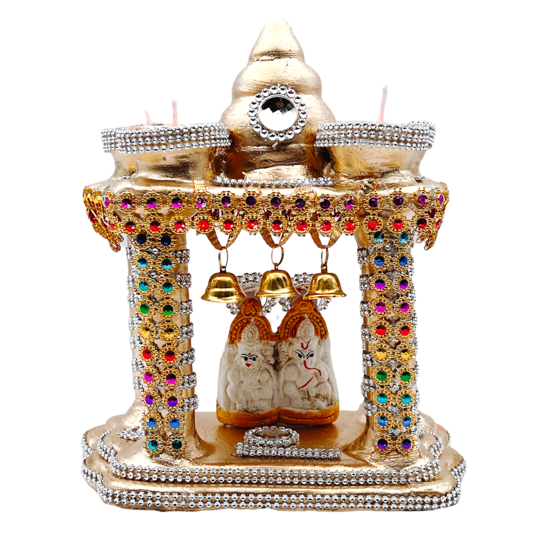 Diwali Hatri Red Swastik Mandir 8"