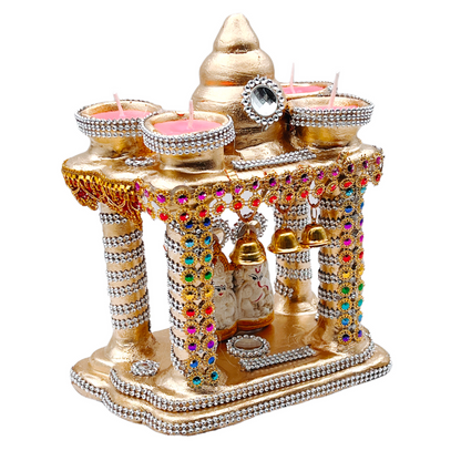 Diwali Hatri Red Swastik Mandir 8"