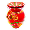 Clay Karva/ Karwa with Nose – Decorative Festival Pot (Medium)- For Karwa Chauth & Ritual Use/ Size 5''- 9351235054148/ 9351235051550